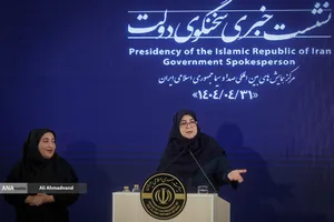 نشست خبری فاطمه مهاجرانی سخنگوی دولت در مرکز همایش&zwnj;های صداوسیما