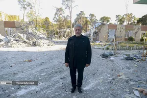 بازدید دکتر بیژن رنجبر رئیس دانشگاه آزاد اسلامی، پس از حمله هوایی آمریکا و رژیم صهیونیستی به سفارت سابق آمریکا(لانه جاسوسی) 