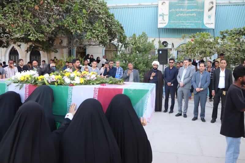 تشییع شهید گمنام در هرمزگان