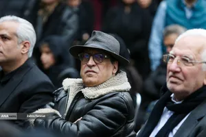 بهمن هاشمی در تشییع پیکر منوچهر والی زاده