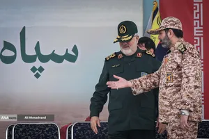 سرلشکر پاسدار محمد پاکپور فرمانده کل سپاه پاسداران انقلاب اسلامی در رزمایش اقتدار بسیج پایتخت