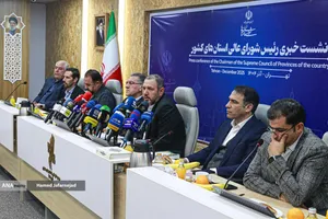 نشست خبری موسی&zwnj;الرضا حاجی&zwnj;بگلو، رئیس شورای عالی استان&zwnj;های کشور