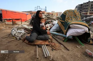 مردم آواره شهر غزه
