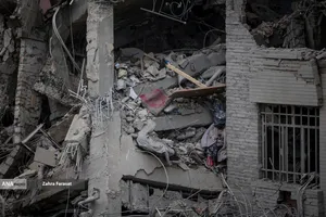 آثار تجاوز هوایی آمریکایی _ صهیونیستی به اماکن مسکونی