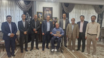 مسئولان دانشگاه آزاد ورامین از جانباز  70 درصد تجلیل کردند