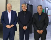 دیدار انارکی محمدی با مهدی تاج پیش از اعزام تیم ملی به جام جهانی