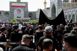 مراسم عزاداری رحلت پیامبر اکرم و شهادت امام حسن مجتبی(ع) در حرم رضوی