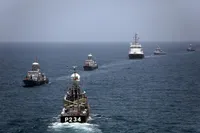 پایان رزمایش امداد و نجات دریای خزر با رژه مشترک یگان‌ها