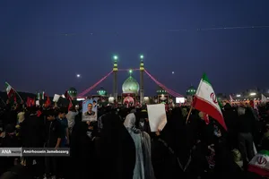 آیین بدرقه و تشییع رهبر شهید در مسجد مقدس جمکران