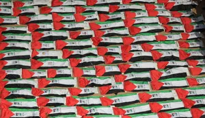 خاکسپاری 105 شهید در غزه