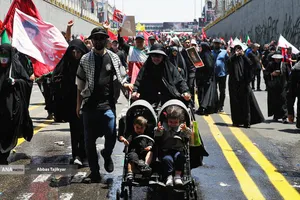 تشییع پیکر مطهر آقای شهید ایران و خانواده ایشان