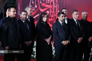 استقبال رسمی از پیکر مطهر امام شهید در عراق با حضور رییس جمهور
