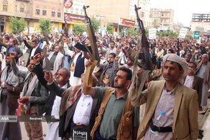 تظاهرات مردم یمن در حمایت از ایران