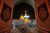 حرم مطهر رضوی در شب رحلت پیامبر اکرم و شهادت امام حسن مجتبی(ع)