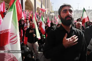 مراسم وداع با رهبر شهید انقلاب حضرت آیت الله سیدعلی خامنه&zwnj;ای (ره) و خانواده ایشان