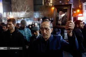 مراسم عزاداری در سوگ رهبر شهید انقلاب - میدان ونک