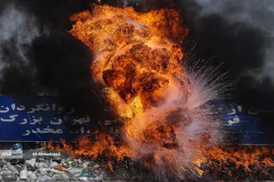 امحای ۲۰ تن مواد مخدر در تهران