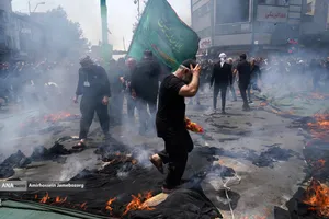 خیمه سوزان ظهر عاشورا - چهارراه گلوبندک تهران