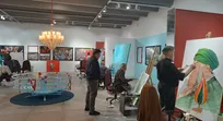 «رهبر شهید» در قاب هنر/ هنرمندان تجسمی در سوگ رهبر شهید گرد هم آمدند