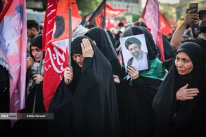 تشییع پیکر مطهر آقای شهید ایران و خانواده ایشان -۱

