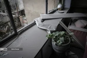 آثار تجاوز هوایی آمریکایی _ صهیونیستی به اماکن مسکونی