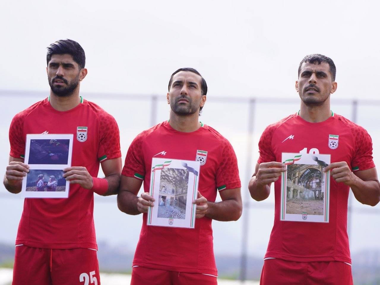 کنایه رسمی اعضای تیم ملی به رئیس فیفا با نشان دادن جنایات آمریکا و رژیم صهیونیستی+تصاویر