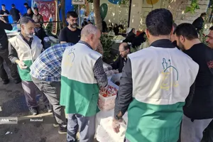 برپایی موکب خادمیاران و یاوران رضوی منطقه دارالمومنین در مسیر پیاده&zwnj;روی جاماندگان اربعین