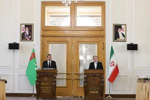 کنفرانس خبری سیدعباس عراقچی وزیر امورخارجه و رشید مردوف وزیر امور خارجه ترکمنستان 