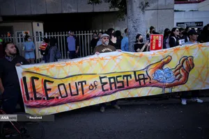 درگیری پلیس ضد شورش و معترضان در لس&zwnj;آنجلس آمریکا