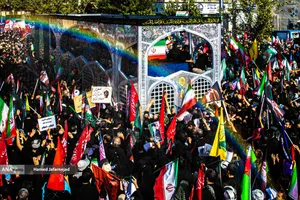 تشییع پیکر مطهر آقای شهید ایران و خانواده ایشان