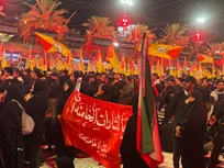 اقامه نماز بر پیکر امام شهید در حرم سیدالشهدا/پایان مراسم تشییع در کربلا+ فیلم
