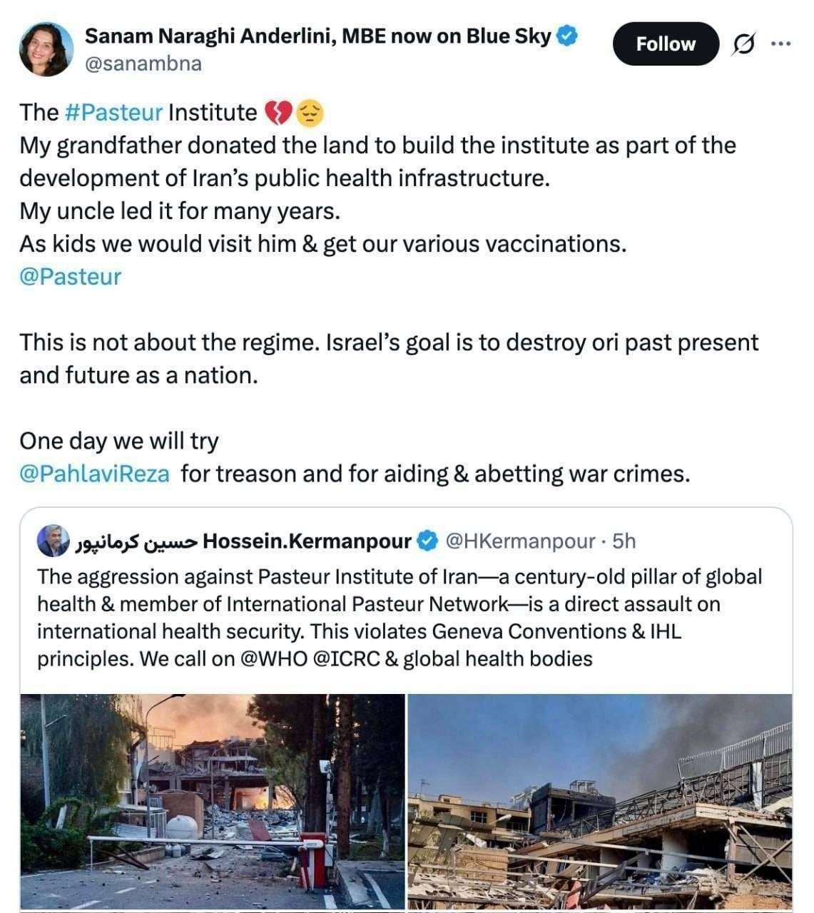 روزی رضا پهلوی را به جرم خیانت و جنایت جنگی محاکمه خواهیم کرد