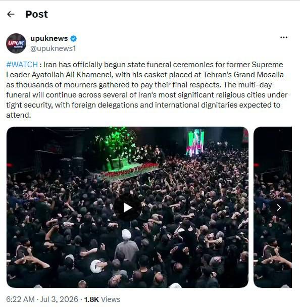 گزارش | بازتاب جهانی مراسم وداع با رهبر شهید انقلاب؛ از پوشش زنده رسانهها تا تحلیل پیامهای سیاسی گزارش | بازتاب جهانی مراسم وداع با رهبر شهید انقلاب؛ از پوشش زنده رسانهها تا تحلیل پیامهای سیاسی