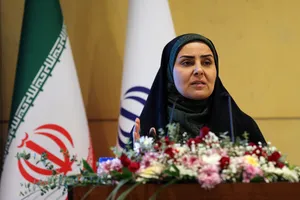  فرزانه صادق وزیر راه و شهرسازی در مراسم بزرگداشت روز جهانی اسکان بشر در وزارت راه و شهرسازی