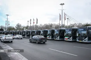 رونمایی از ۵۰ اتوبوس برقی جدید در تهران