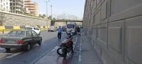 تصادف فوتی موتورسیکلت و پژو ۲۰۶ در بزرگراه امام علی(ع) تهران