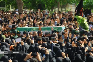 تشییع پیکر سردار شهید امیر علی حاجی زاده و و سردار محمود باقری فرمانده موشکی این نیرو