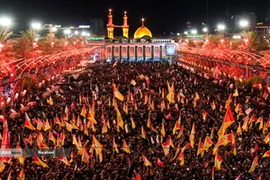 تشییع پیکر مطهر امام مجاهد شهید در کربلای معلی