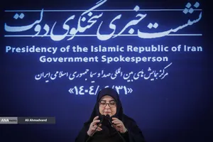 نشست خبری فاطمه مهاجرانی سخنگوی دولت در مرکز همایش&zwnj;های صداوسیما