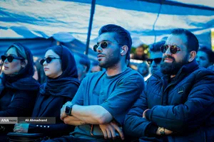 محسن افشانی در آیین چهلمین روز درگذشت &laquo;حمید هیراد&raquo;