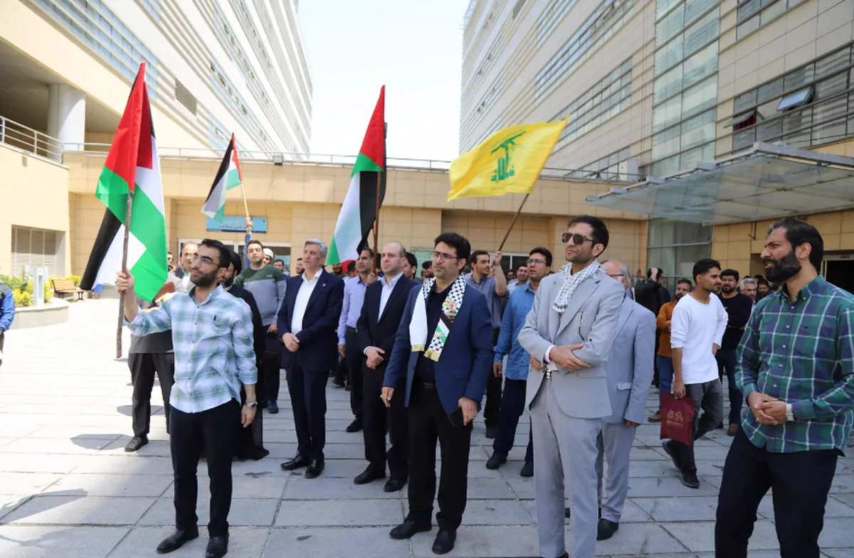 تجمع دانشگاهیان واحد علوم و تحقیقات در حمایت از خیزش دانشگاهیان آمریکایی و اروپایی