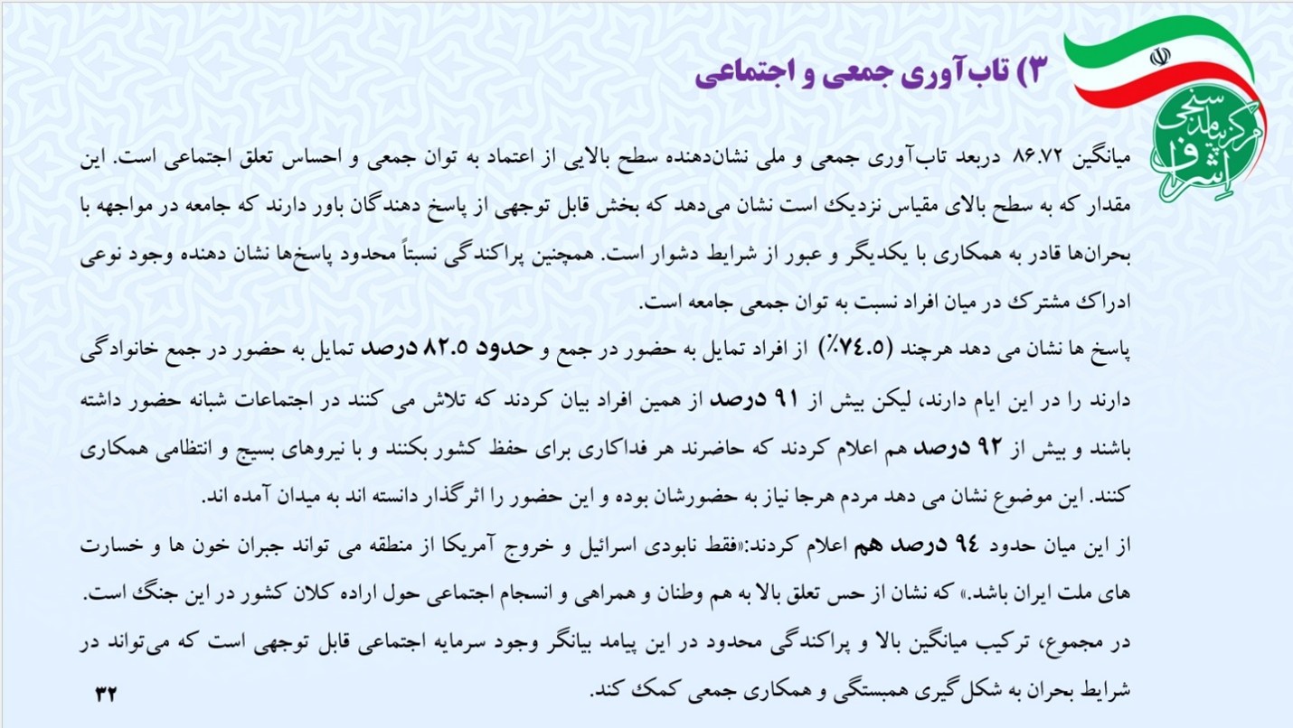 مردم ایران در جنگ رمضان چقدر تاب آوردند؟