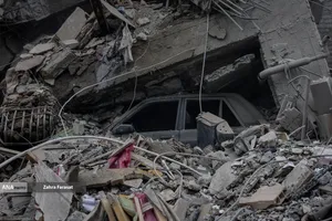 آثار تجاوز هوایی آمریکایی _ صهیونیستی به اماکن مسکونی