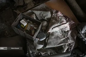 آثار تجاوز هوایی آمریکایی _ صهیونیستی به اماکن مسکونی