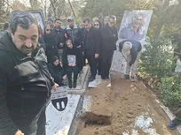 پیکر سعید پیردوست  به خاک سپرده شد/ گلایه از نیامدن مهران مدیری و سیامک انصاری +فیلم