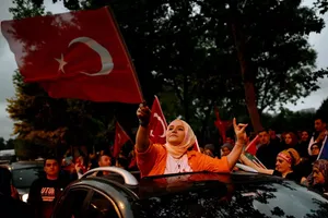 جشن حامیان رجب طیب اردوغان رئیس جمهور منتخب ترکیه