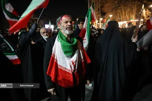 مراسم عزاداری در سوگ رهبر شهید انقلاب - میدان تجریش