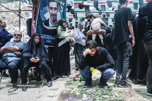 تشییع و خاکسپاری شهدای حملات رژیم صهیونیستی در قطعه42 بهشت زهرا(س)