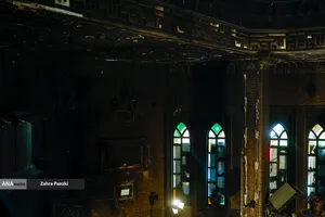 مسجدی که پس از ۴۴ سال بار دیگر در آتش سوخت