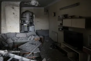 آثار تجاوز هوایی آمریکایی _ صهیونیستی به اماکن مسکونی